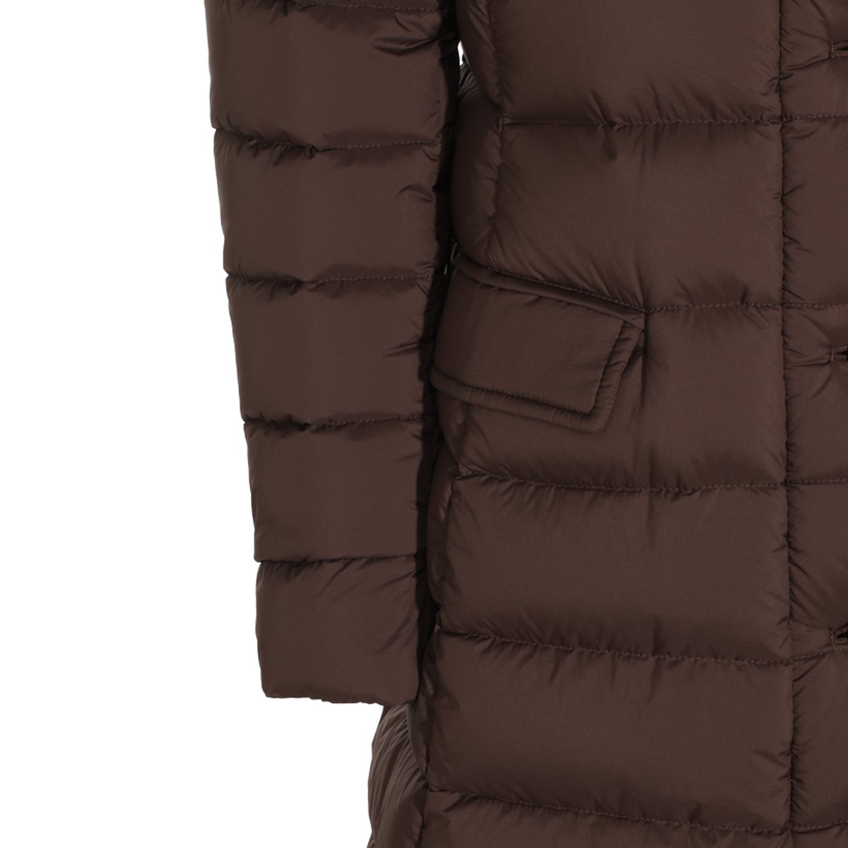 Moorer Mid-Length Quilted Down Jacket Bruin