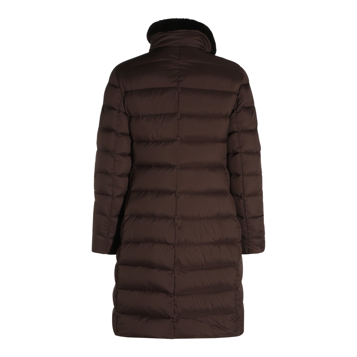 Moorer Mid-Length Quilted Down Jacket Bruin