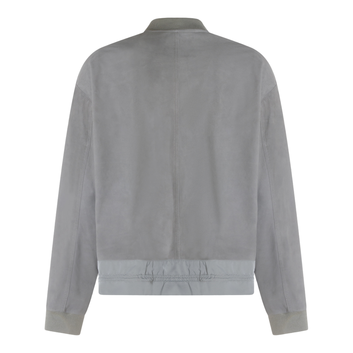 Moorer Matte Finish Jacket with Textured Panel Grijs