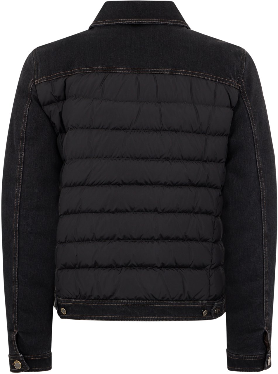 Moorer Black padded jacket, elegant and versatile. Zwart