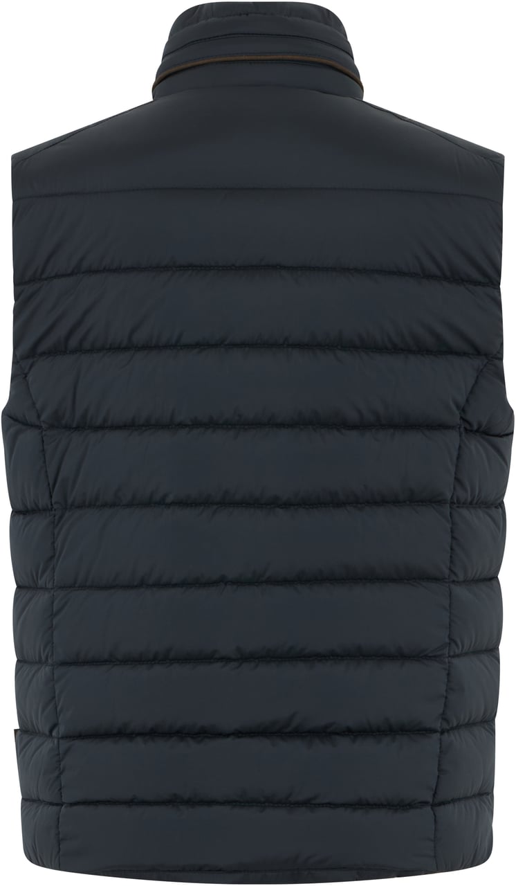 Moorer Dark blue padded gilet, warm and practical Blauw