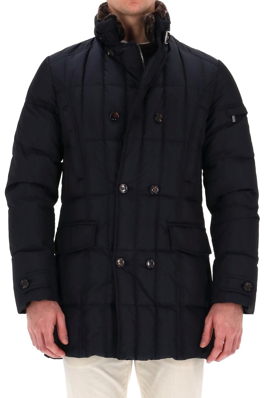 Moorer Half-Chest Down Jacket Zwart