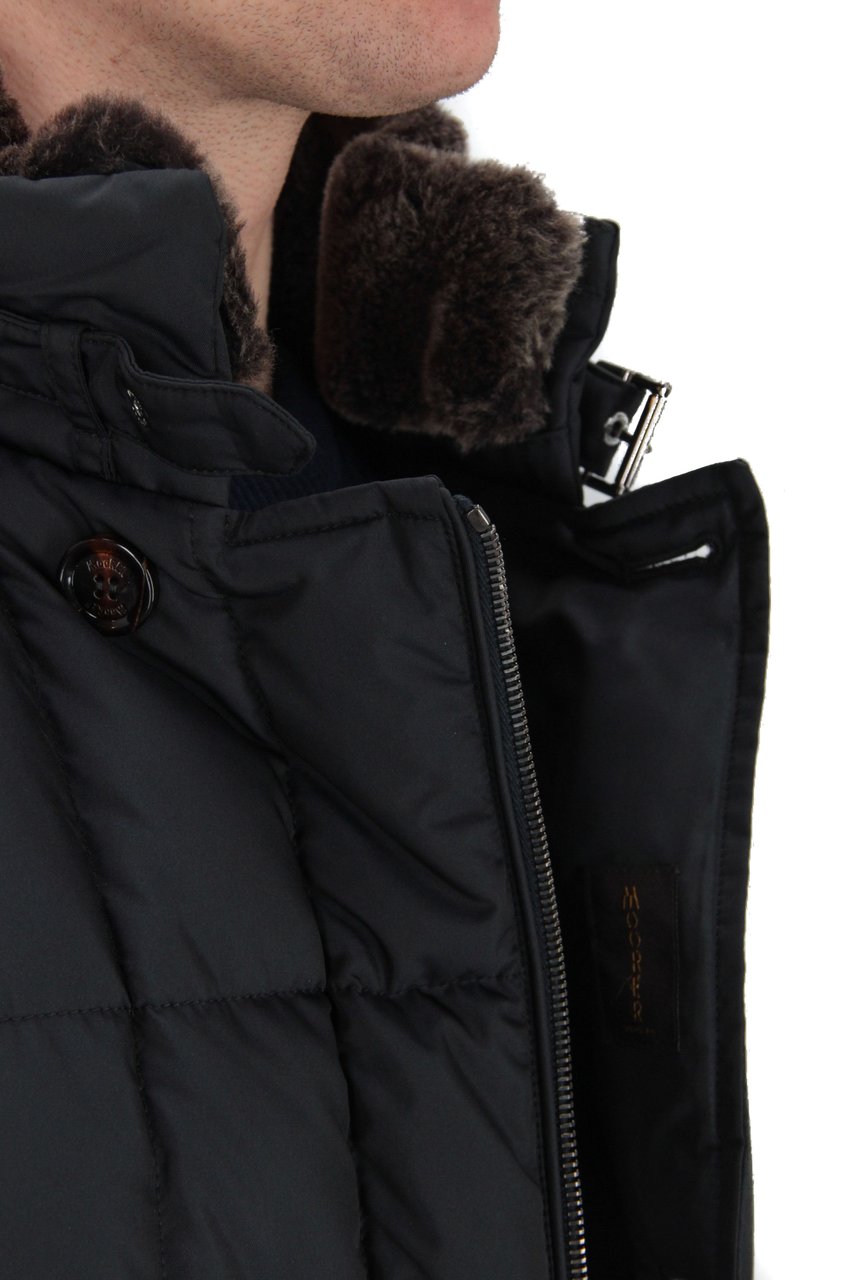 Moorer Half-Chest Down Jacket Zwart