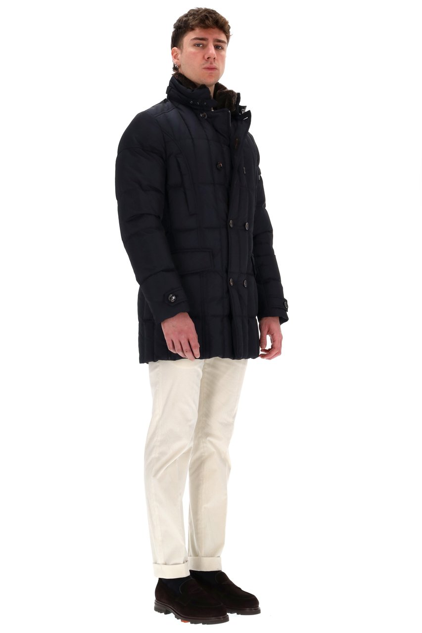 Moorer Half-Chest Down Jacket Zwart