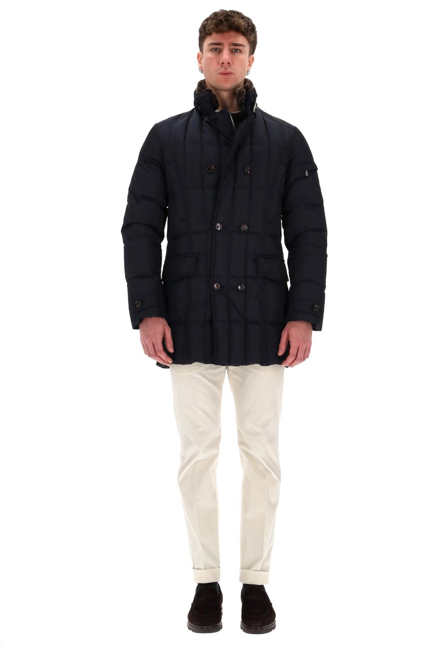 Moorer Half-Chest Down Jacket Zwart