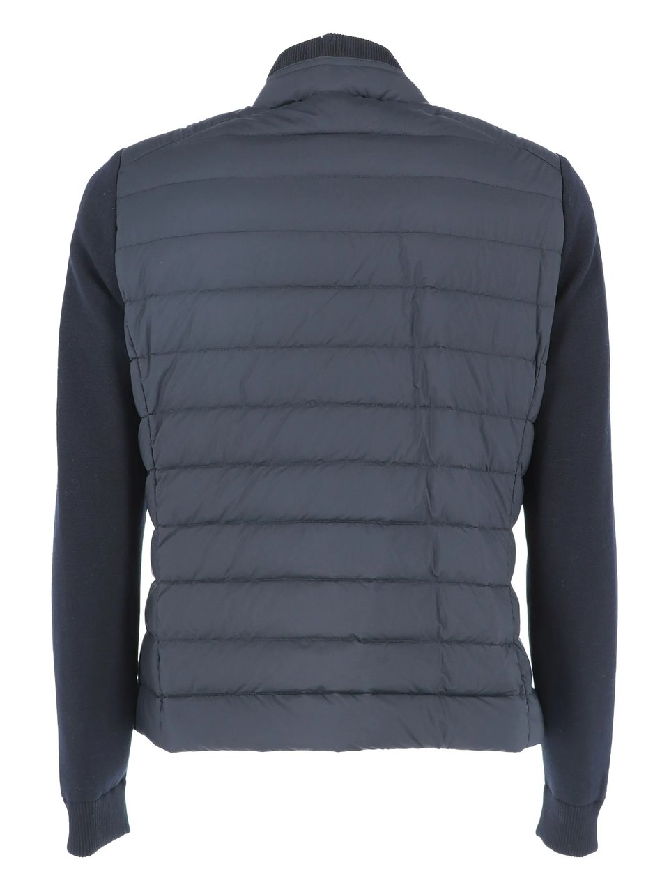 Moorer Quilted Padded Casual Jacket With Ribbed Details Grijs