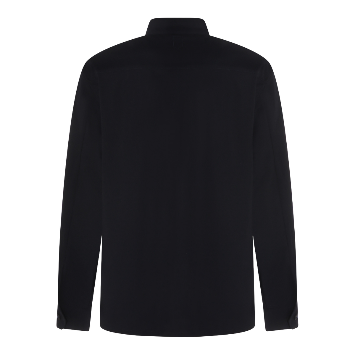 Moorer Black Jacket With Concealed Front Buttons Zwart