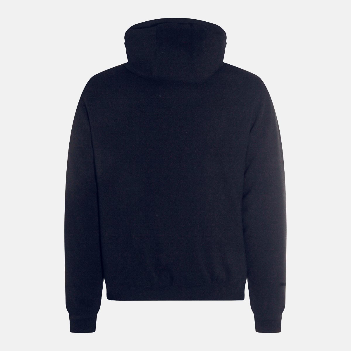Moorer Minimalist Black Coat With Padded Hood And Fitted Hem Zwart