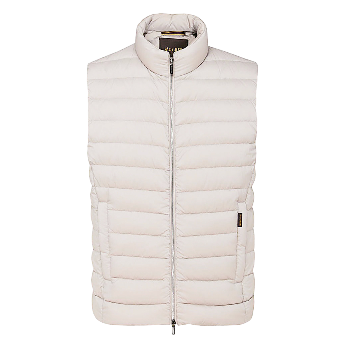 Moorer Quilted Sleeveless Vest Wit