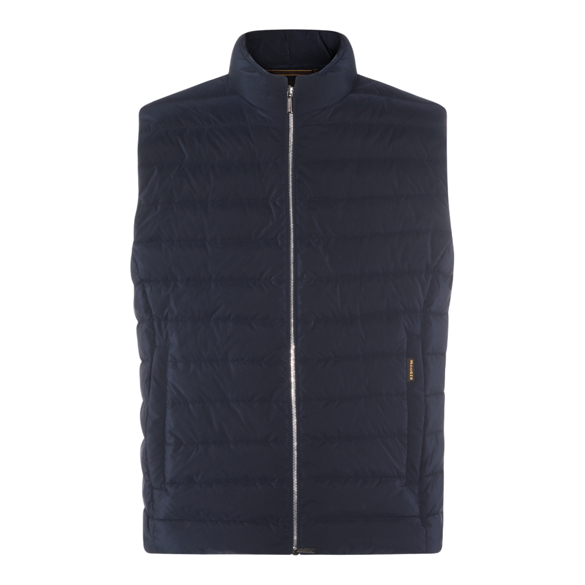 Moorer Solid Blue Tailored Coat with Classic Silhouette Blauw