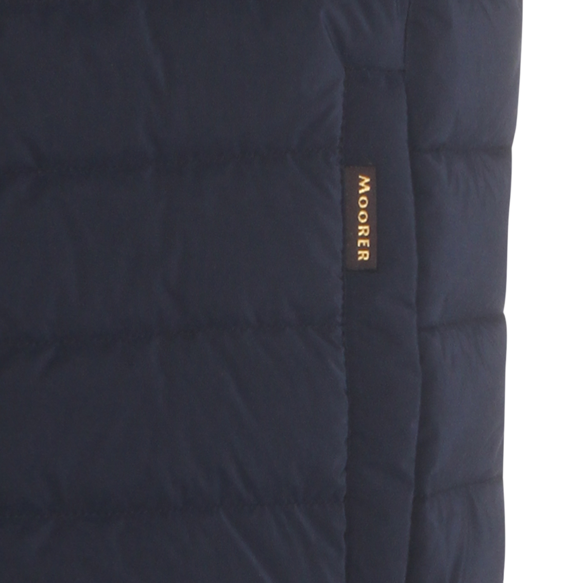 Moorer Solid Blue Tailored Coat with Classic Silhouette Blauw