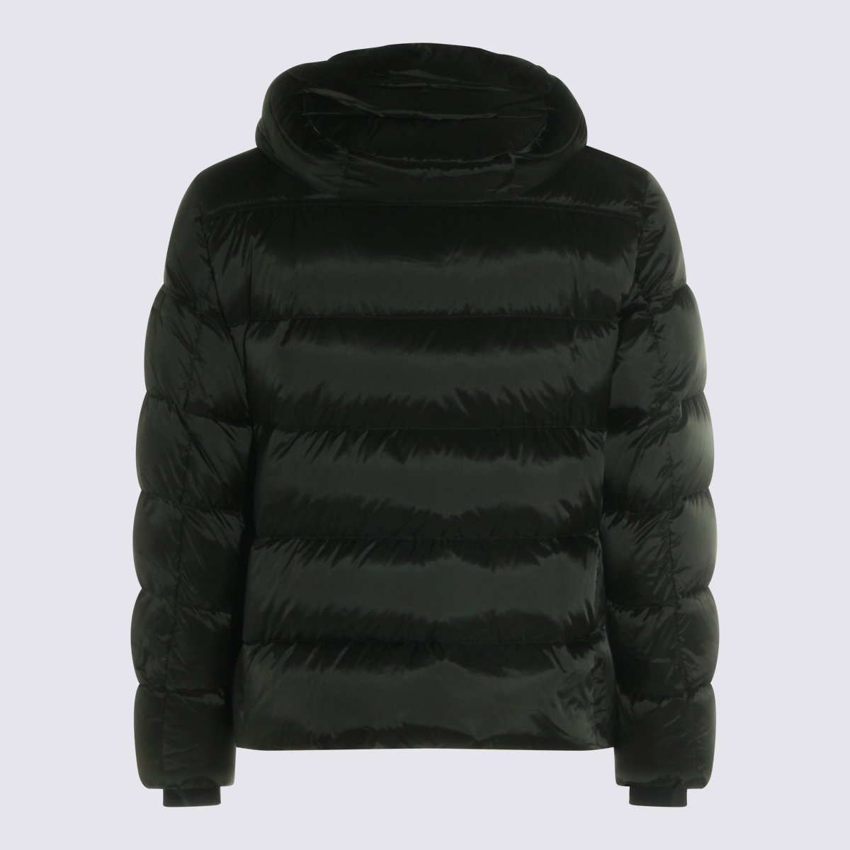 Moorer Quilted Down Jacket With High Collar And Detachable Hood Zwart