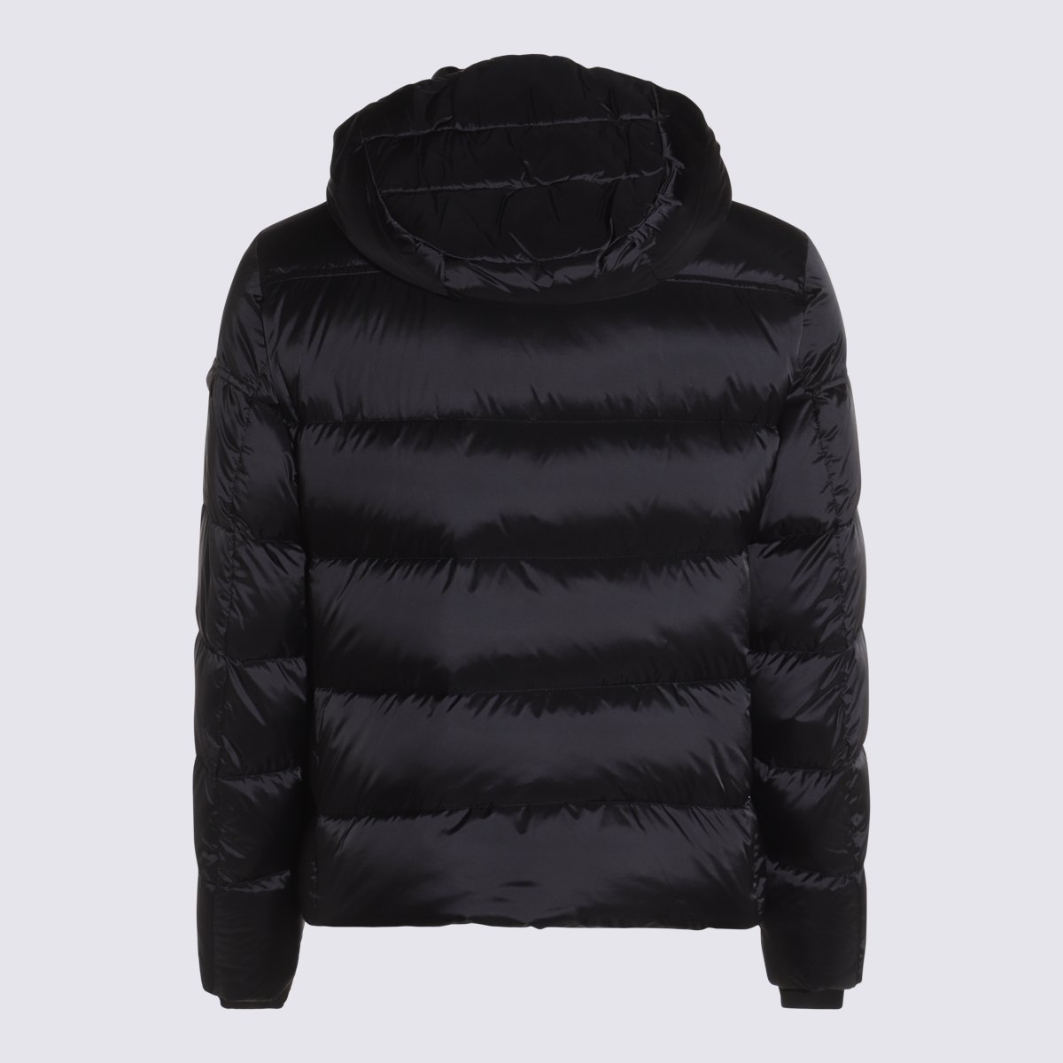 Moorer Glossy Quilted Insulated Coat With Detachable Hood Zwart