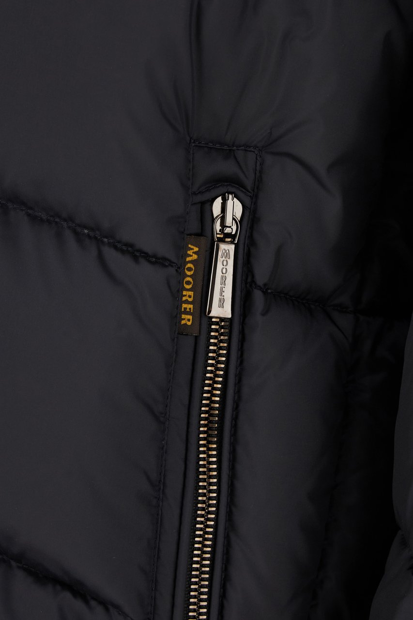 Moorer Midnight blue nylon Brett down jacket Blauw