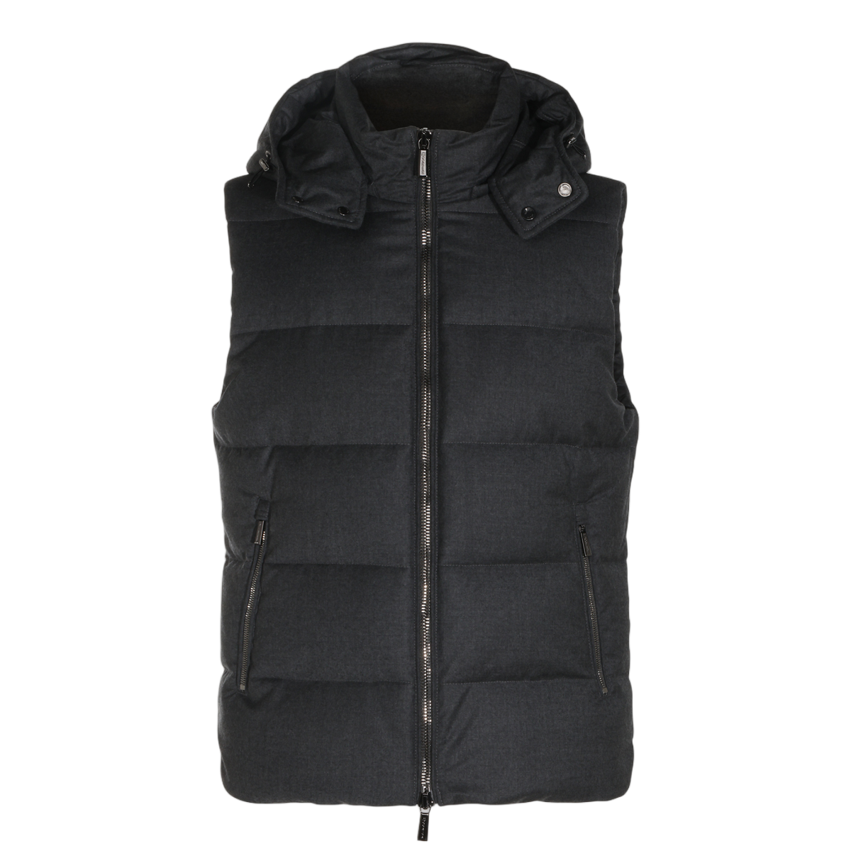 Moorer Sleeveless Padded Vest with Detachable Hood Zwart
