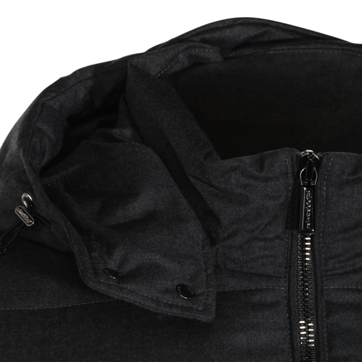 Moorer Sleeveless Padded Vest with Detachable Hood Zwart