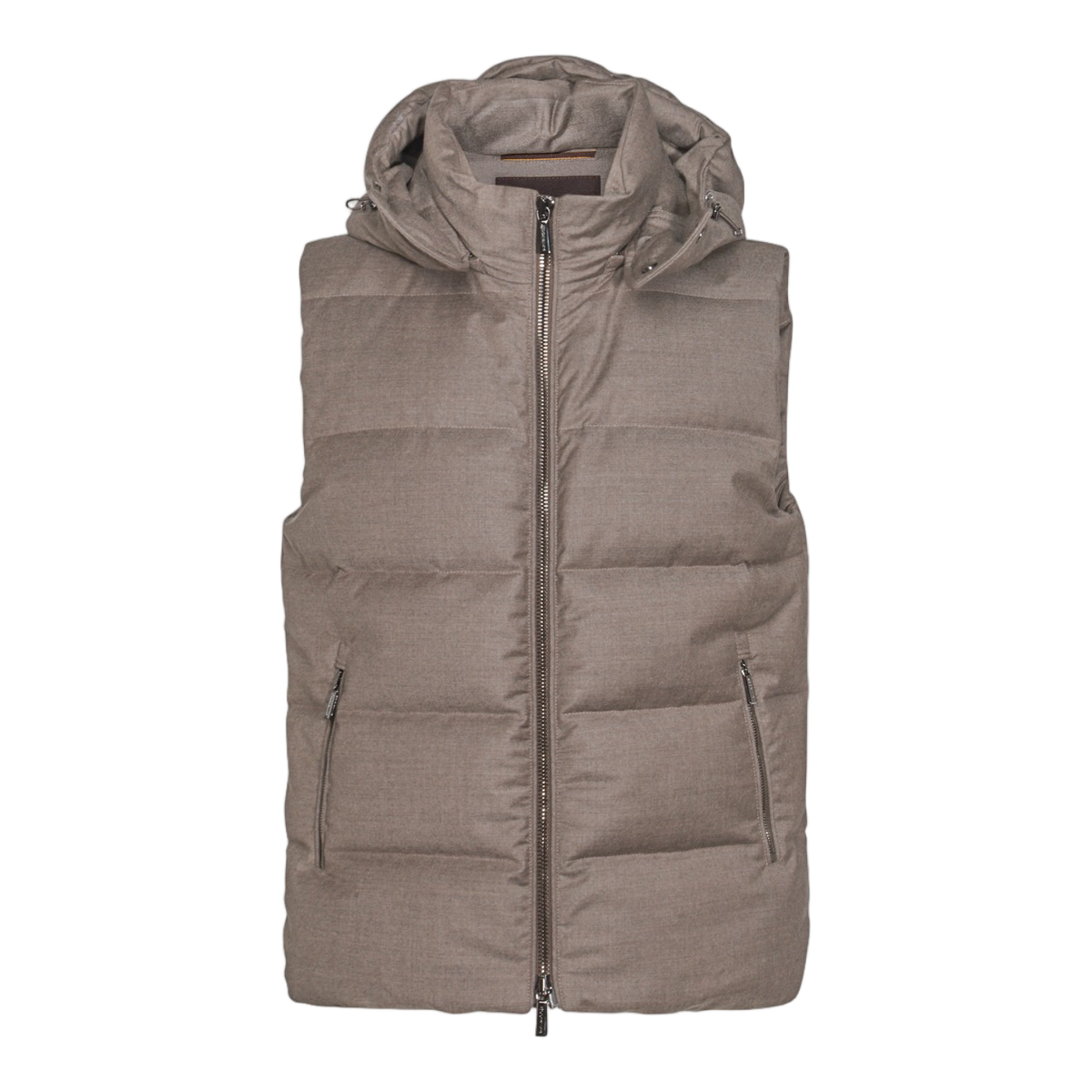 Moorer Sleeveless Padded Vest with Detachable Hood Bruin