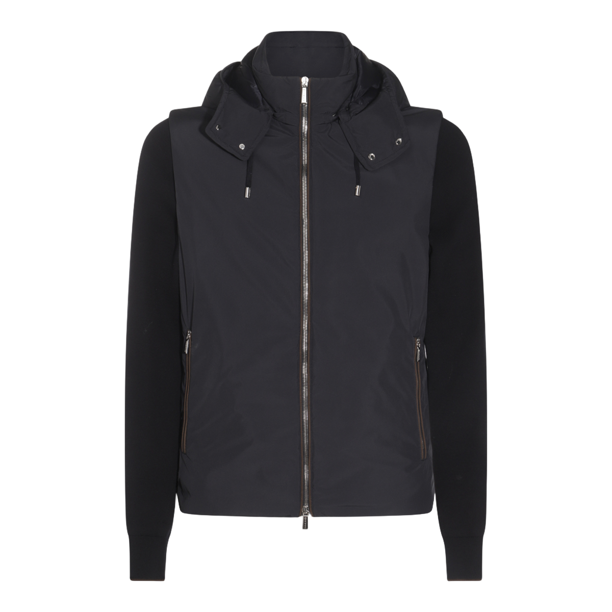 Moorer Men'S Casual Jacket With Padded Front Zwart