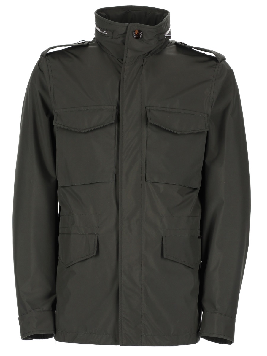 Moorer Denver-Stp High Collar Multi Pockets Jacket Zwart