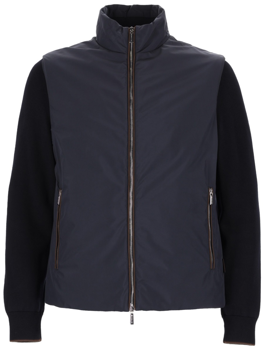 Moorer Neutrals Evan H Stp Padded Jacket Zwart
