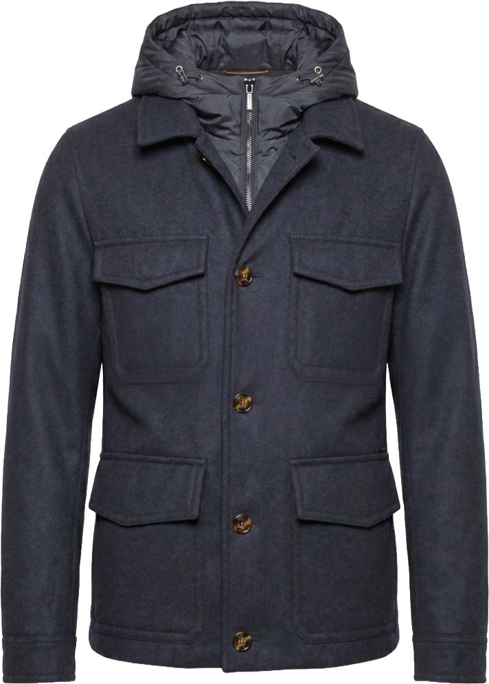 Moorer Coats Blu Grey Lichtgrijs