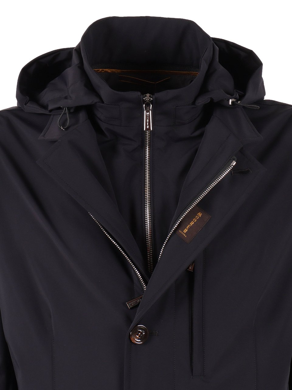 Moorer Ranieri Kr Minimalist Black Jacket Zwart