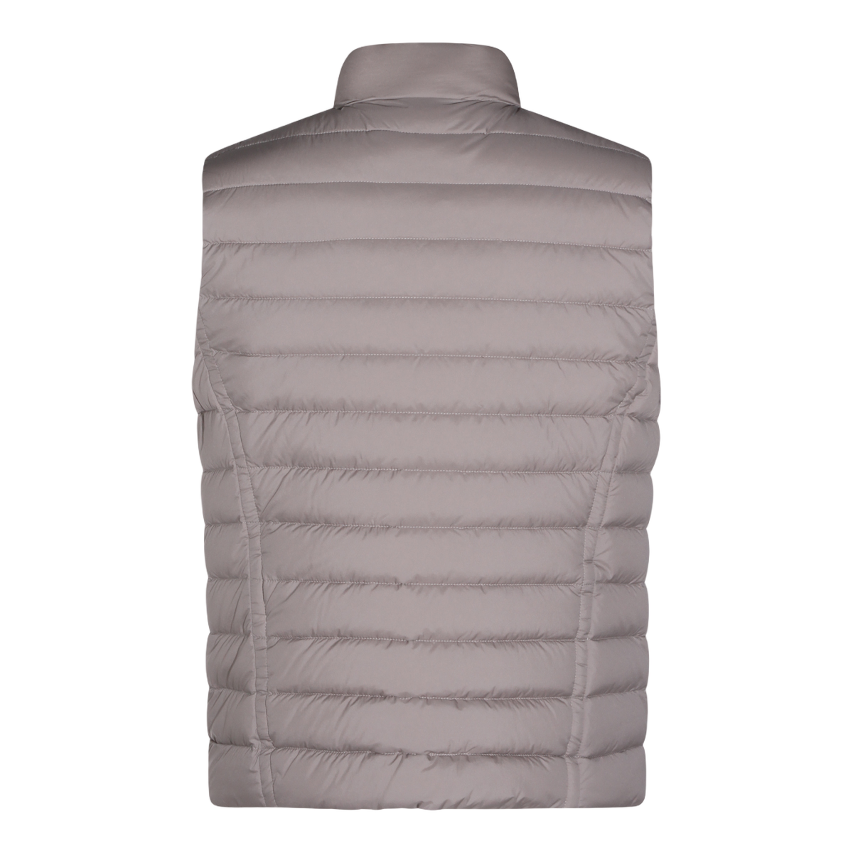 Moorer Tailored Neutrals Mid-Thigh Coat with Notched Lapel Grijs