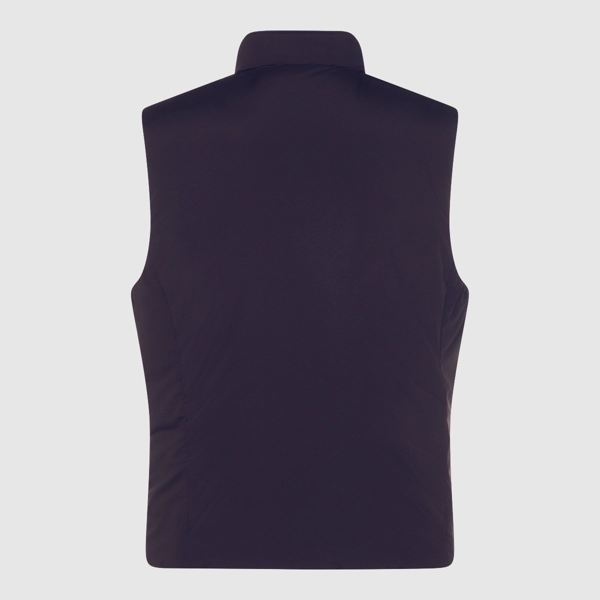 Moorer Sleeveless Black Vest With High Collar And Zipper Closure Zwart