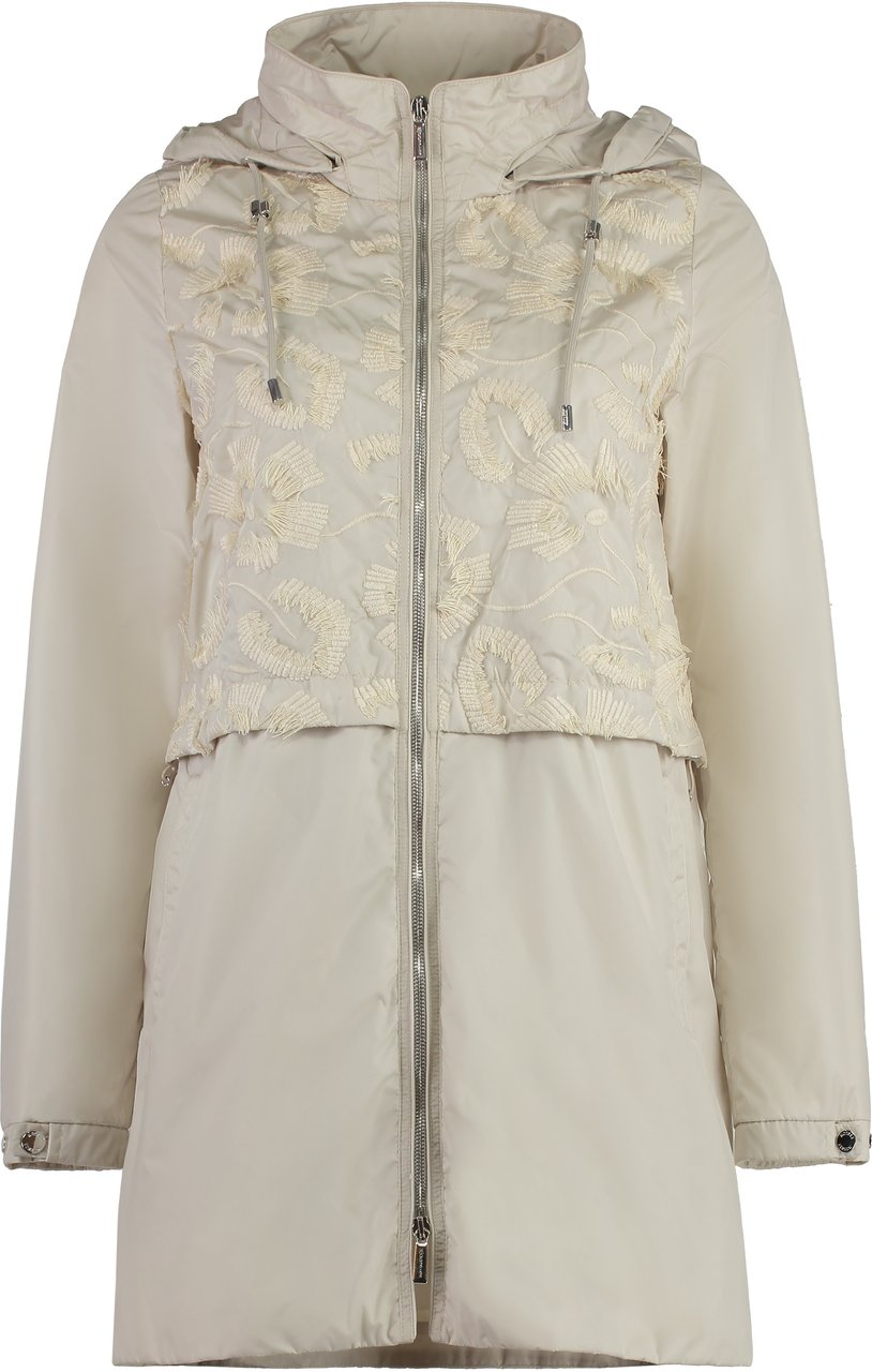 Moorer Murano technical fabric hooded jacket Neutraal