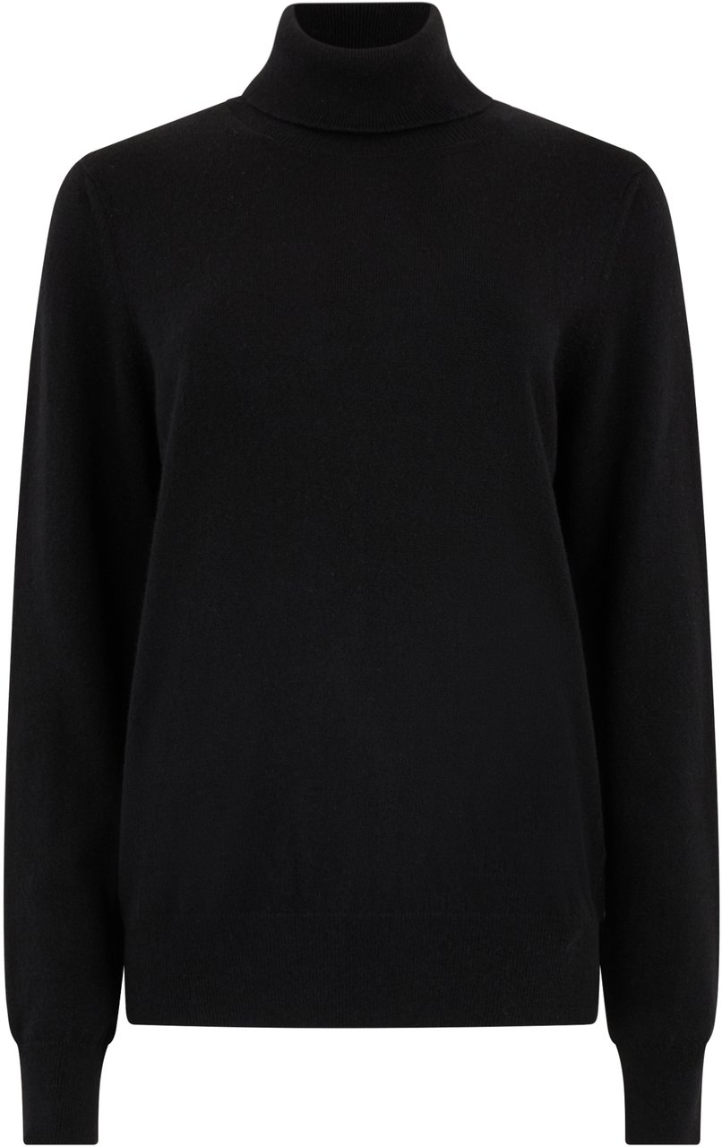 Moorer Black sweater with a high collar, versatile and elegant. Navy