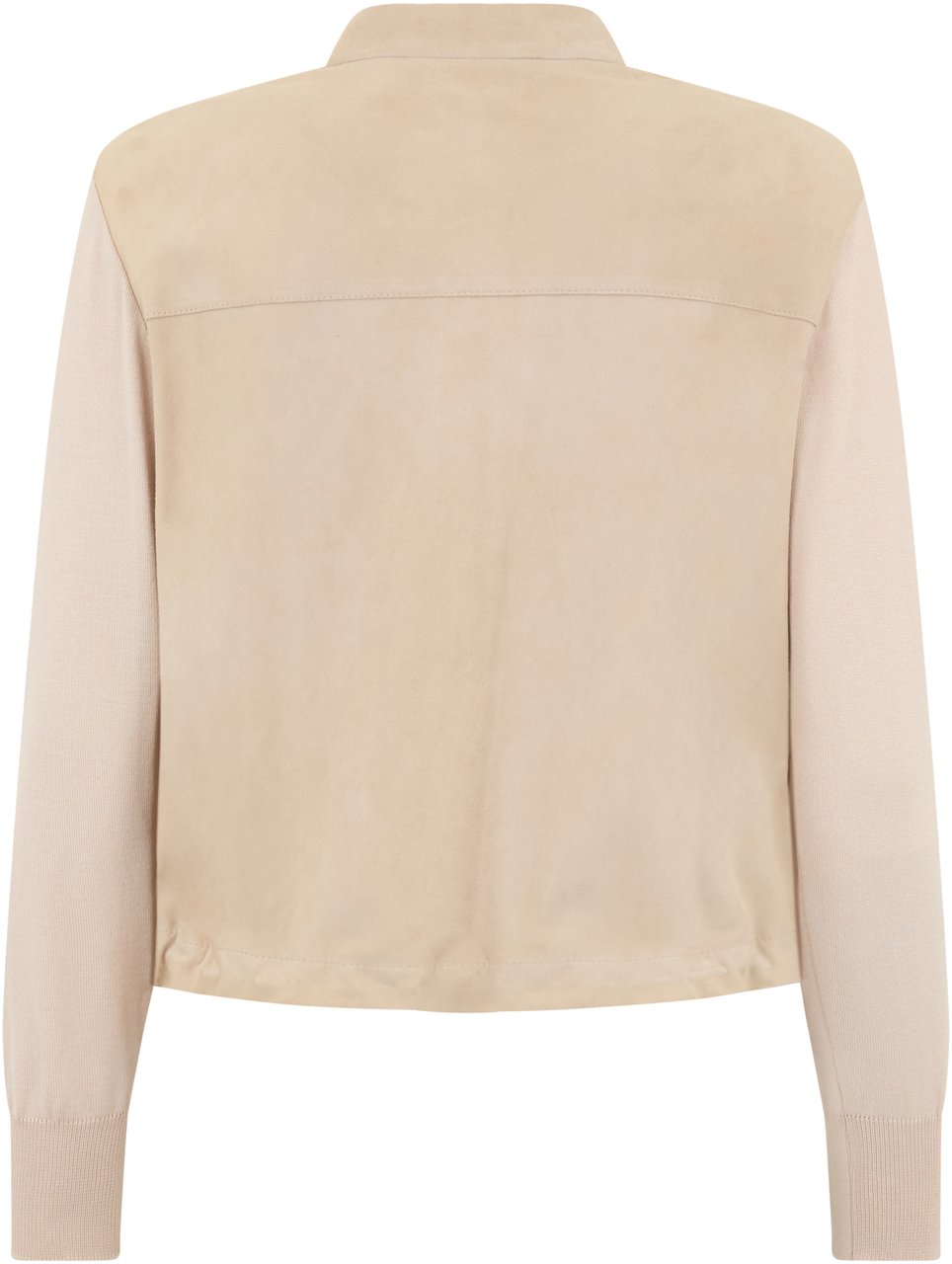 Moorer Light beige versatile jacket with collar and buttons. Neutraal