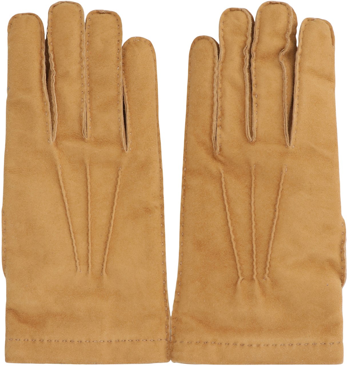 Moorer Narton leather gloves Neutraal