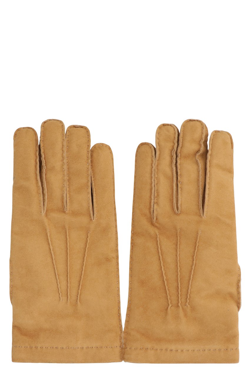 Moorer Narton leather gloves Neutraal