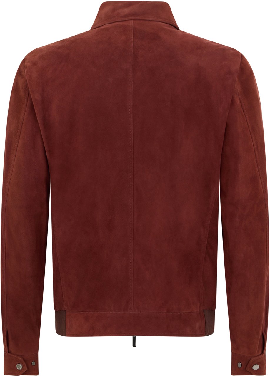 Moorer Bordeaux leather jacket elegant for every occasion. Rood