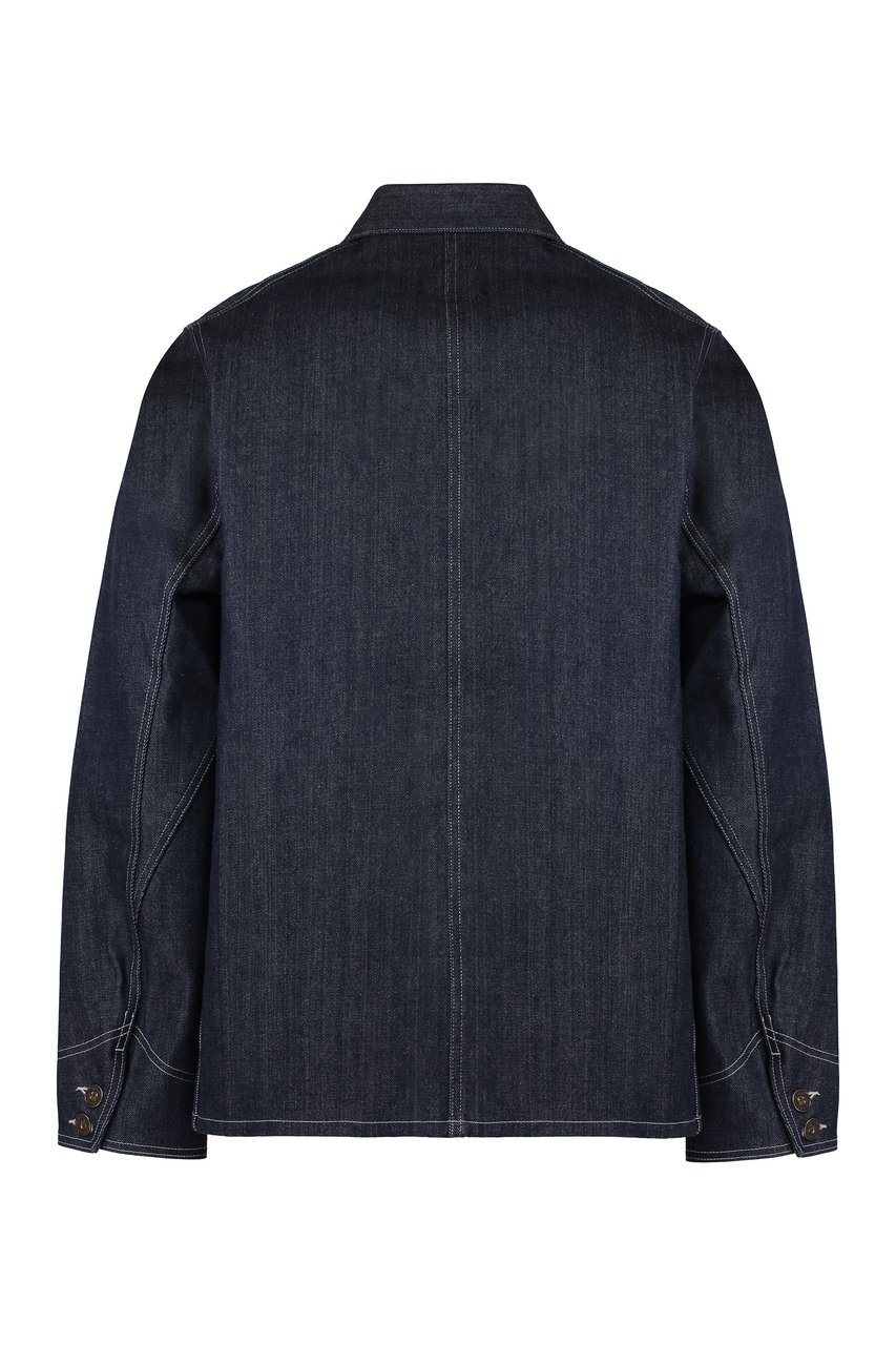 Moorer Neil Overshirt in denim Blauw