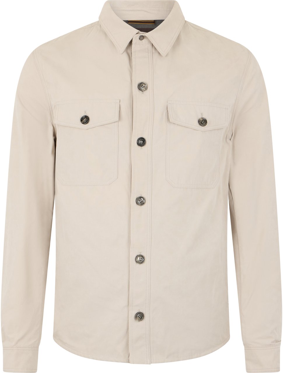 Moorer Beige elegant jacket with long sleeves and pockets Neutraal