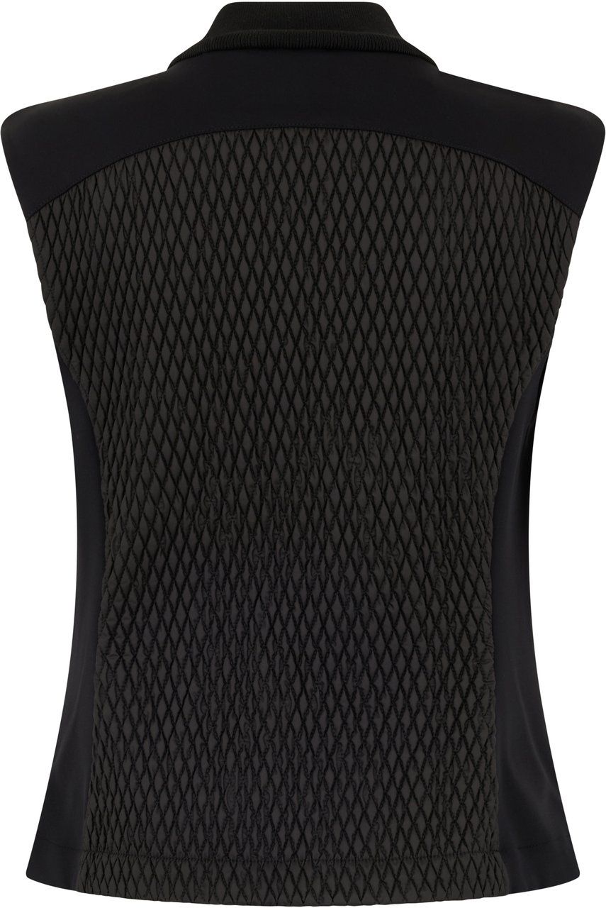 Moorer Elegant black vest, practical and versatile. Zwart