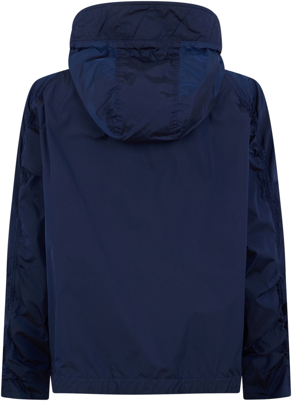 Moorer Dark blue elegant and lightweight jacket with hood. Blauw