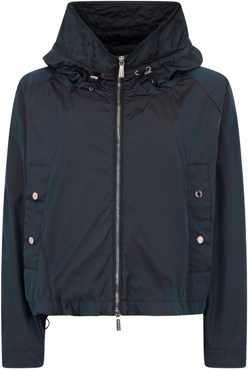 Moorer Light blue jacket with hood, casual and versatile. Donkergroen