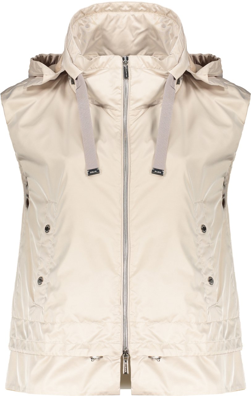 Moorer Technical fabric vest Neutraal
