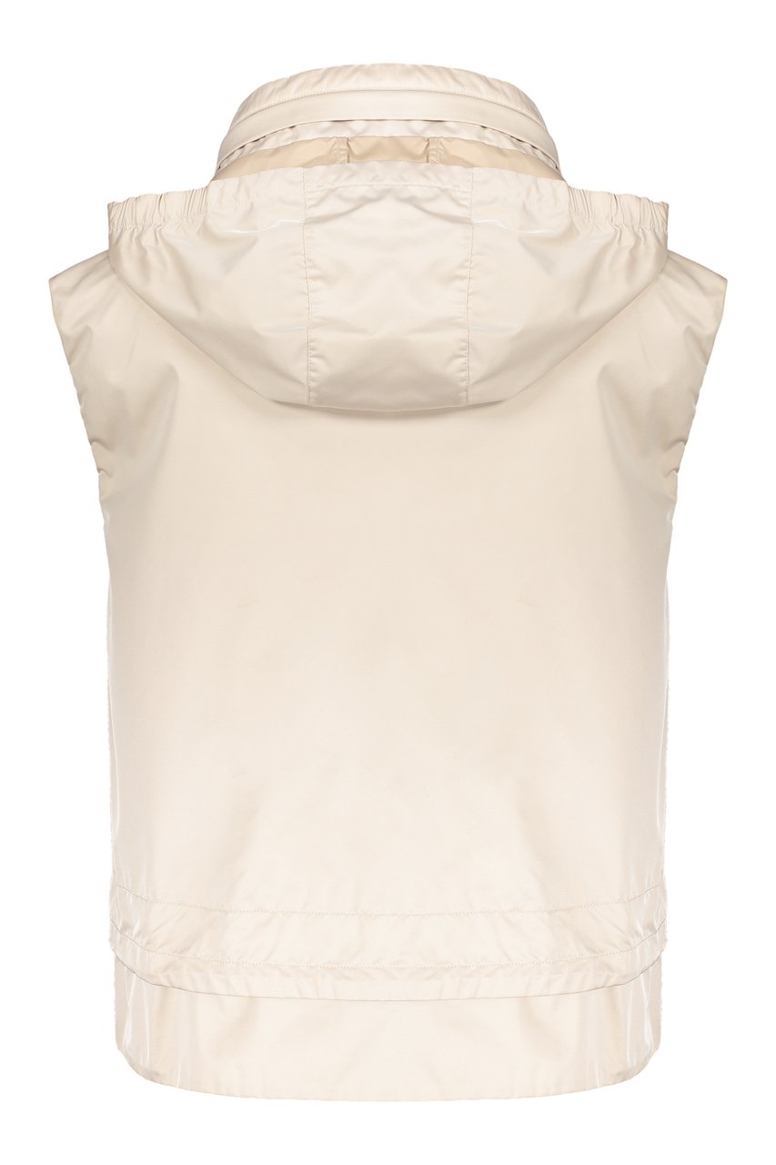 Moorer Technical fabric vest Neutraal