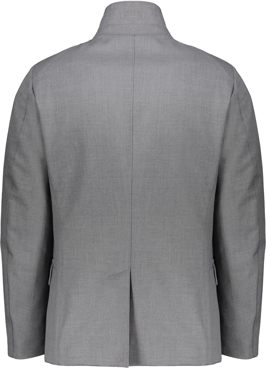 Moorer Elegant gray jacket with modern collar Grijs