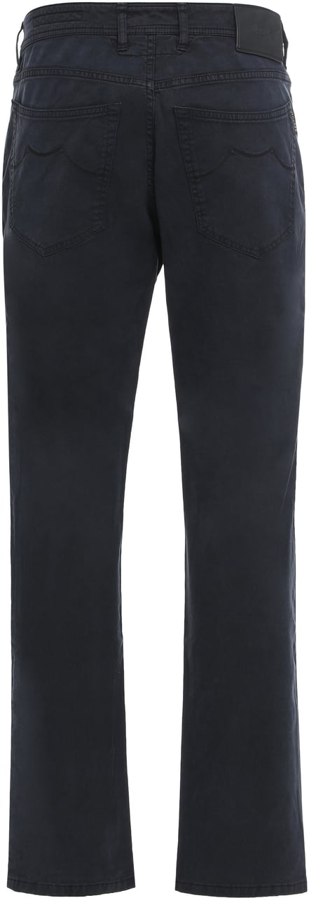 Moorer Pants in cotton blend Navy