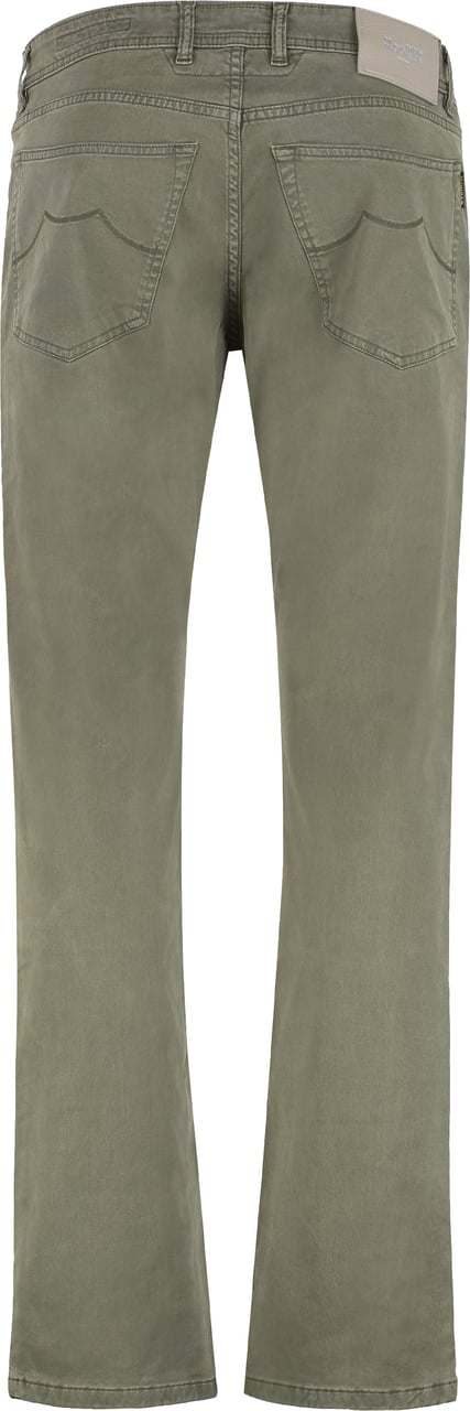 Moorer Norbert slim fit trousers Groen