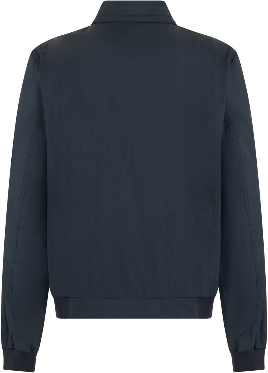 Moorer Blue padded jacket with zip in versatile design Blauw