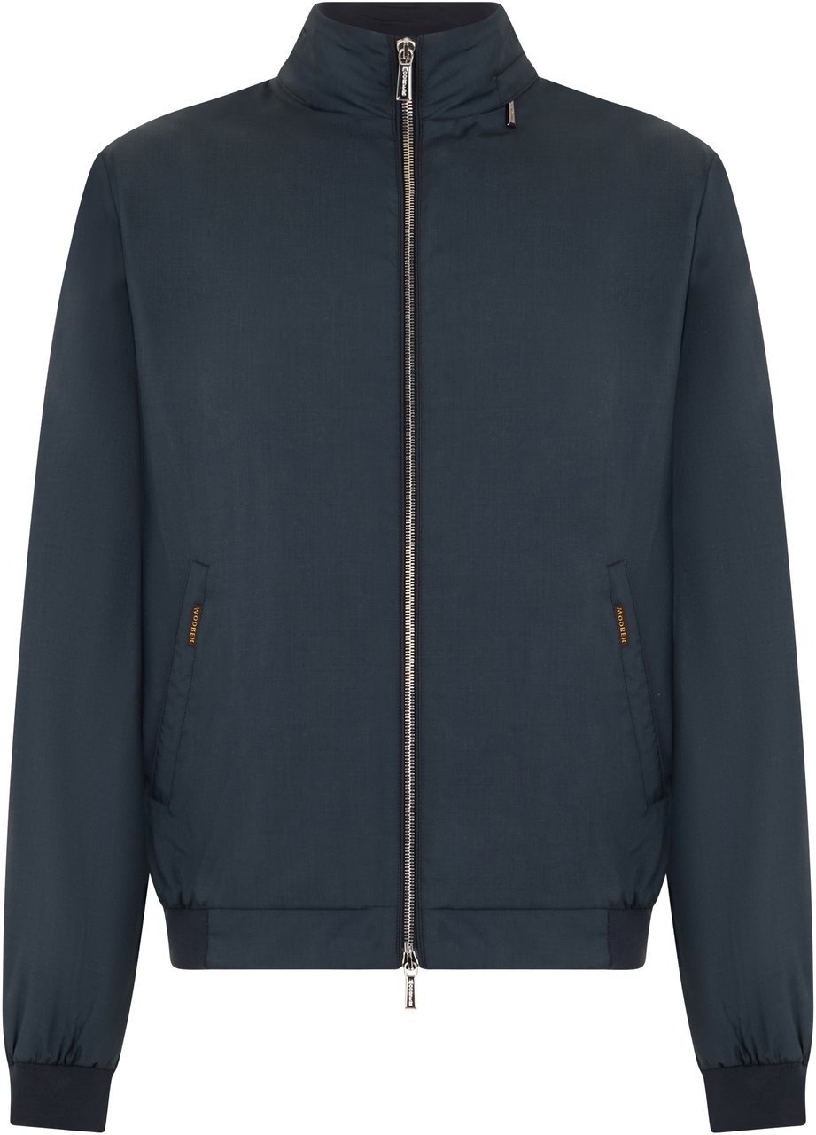 Moorer Blue padded jacket with zip in versatile design Blauw