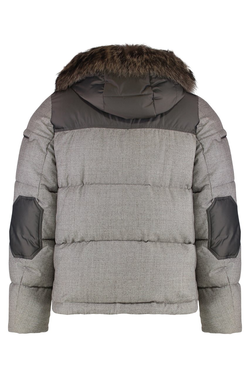 Moorer Odisseo hooded short down jacket Bruin