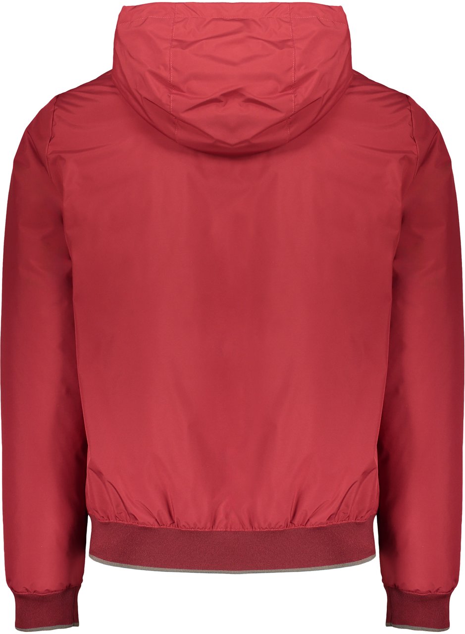 Moorer Down jacket with zipper and hood Rood