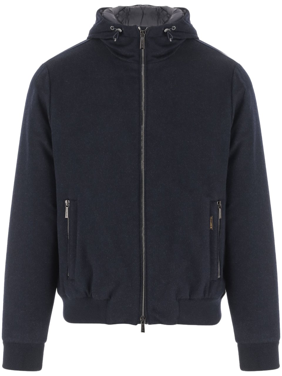 Moorer Boudin Quilted Navy Jacket with Goose Down Filling Blauw