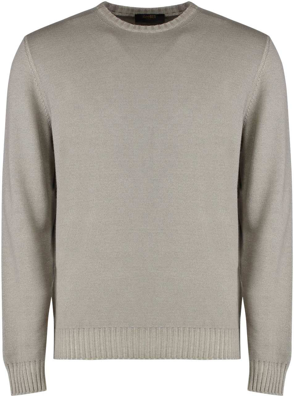 Moorer Orvieto virgin wool sweater Neutraal